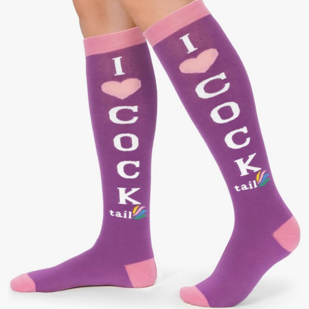 Long C O C K Novelty Socks